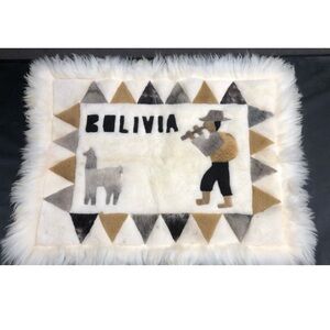 Bolivia Alpaca Wool LLama Fur Wall
Hanging Throw 41*34